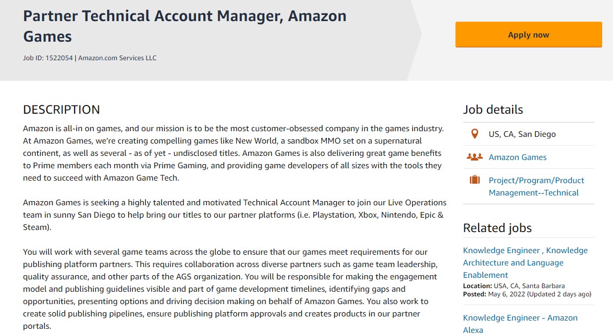 amazon job 