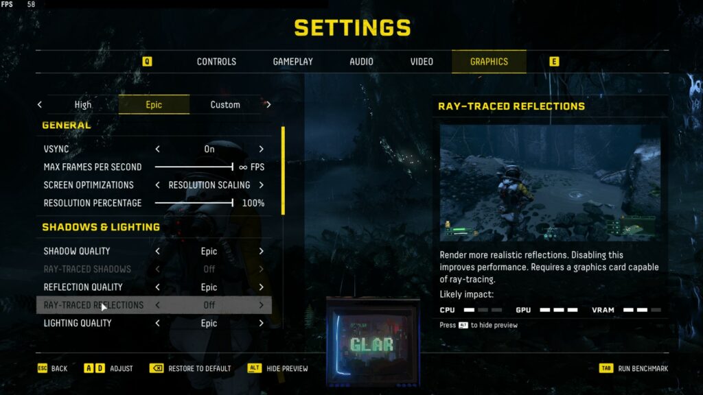 Returnal Graphics Settings