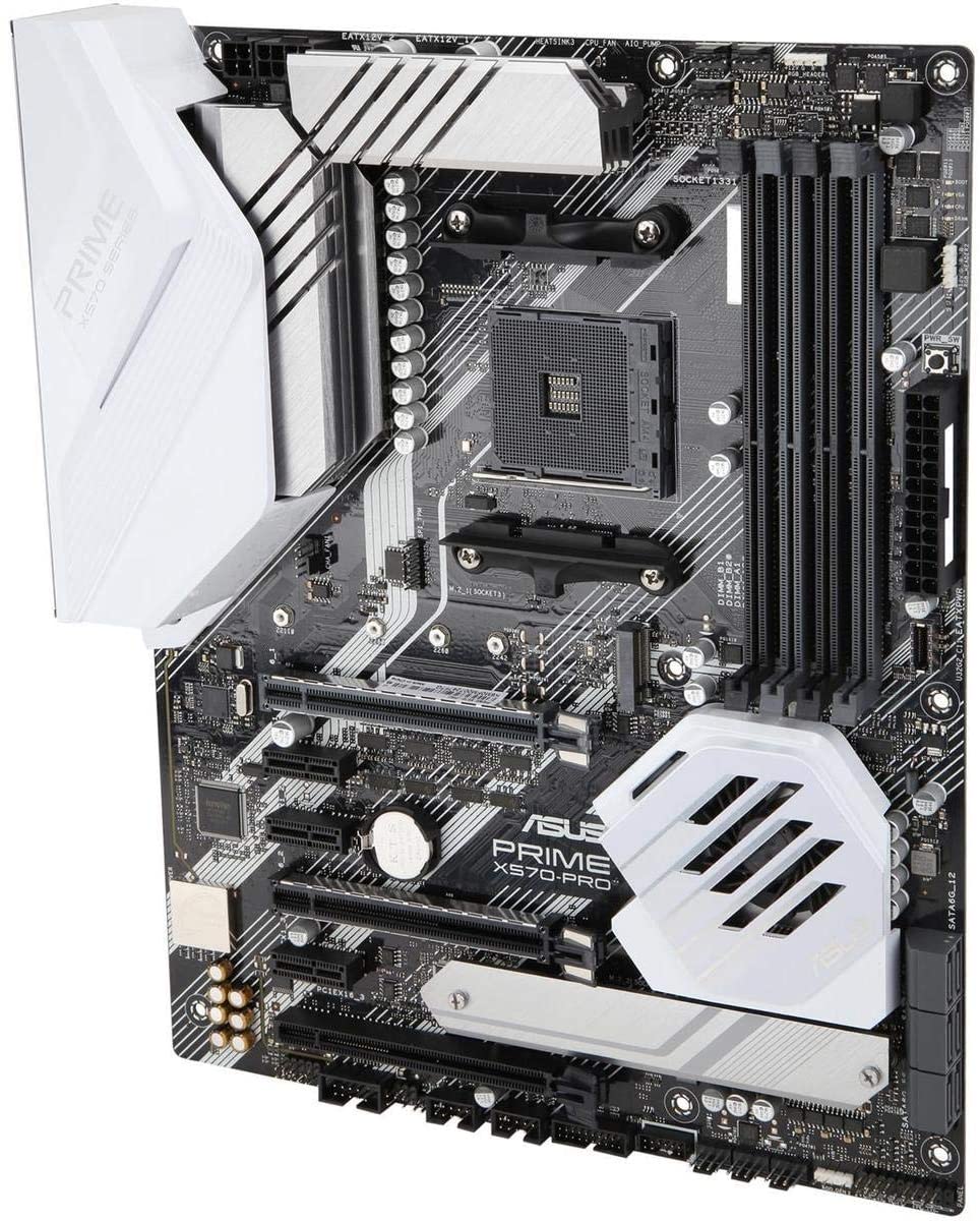 a white x570 motherboard for the white PC build.