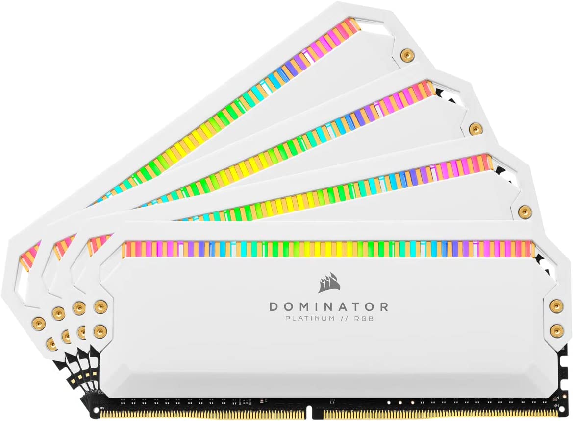 Präsentation des Corsair Dominator Platinum 32 GB RAM für einen weißen PC mit angemessenem Budget.
