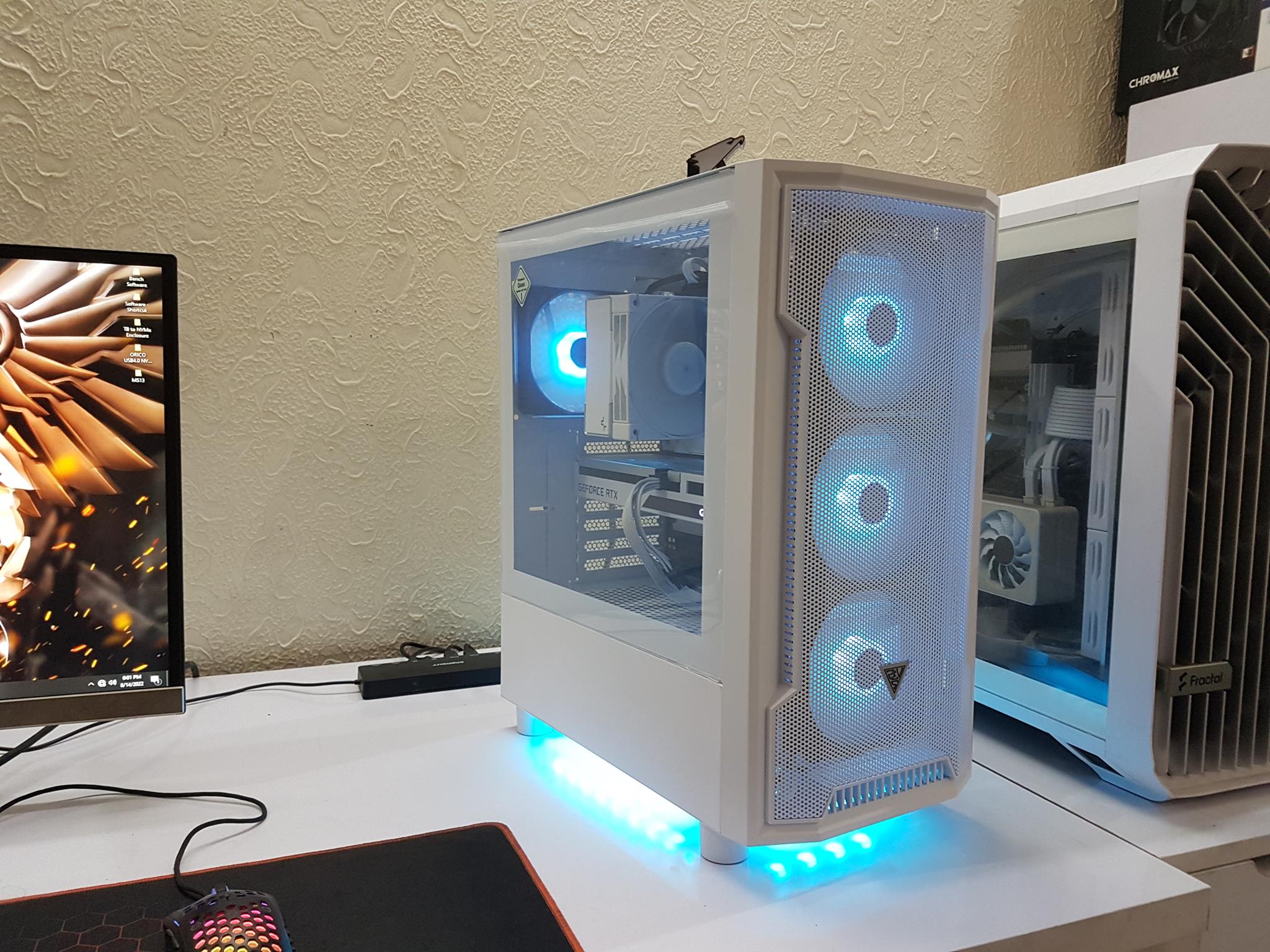  GAMDIAS White RGB Gaming ATX Mid Tower Computer PC