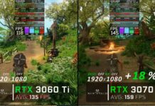 New world performance for the RTX 3060 Ti Vs 3070.