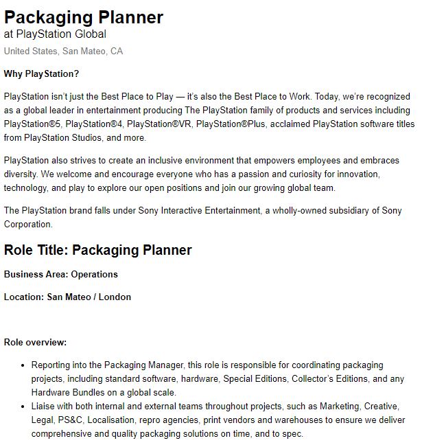 PlayStation Packaging Planner