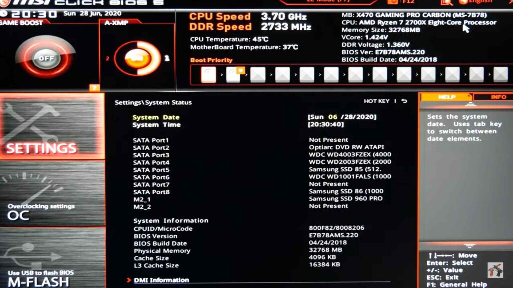 Using BIOS To Verify The Number SATA Ports