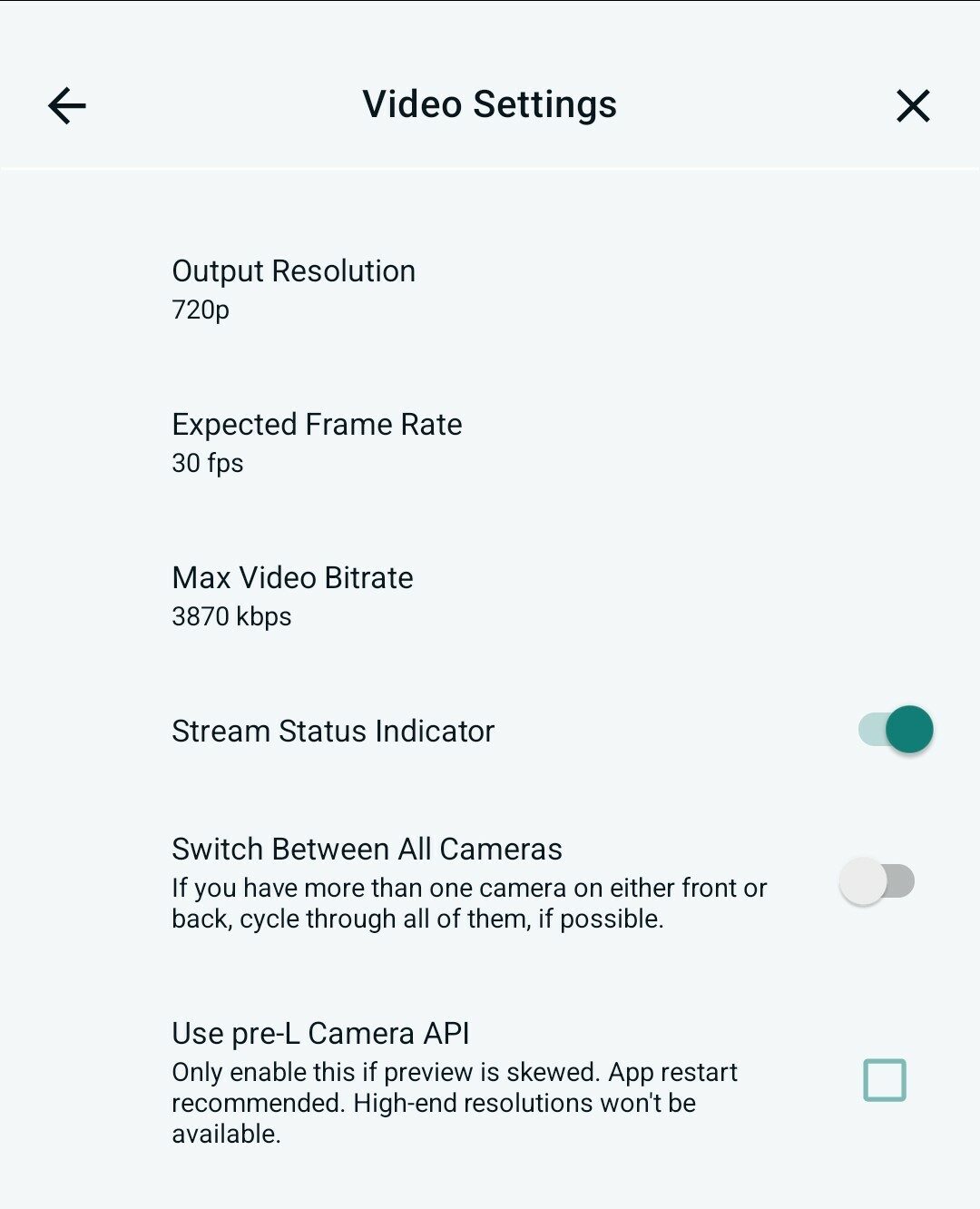 Illustration of Nintendo Switch Streaming Settings For Low Cpu Usage Settings