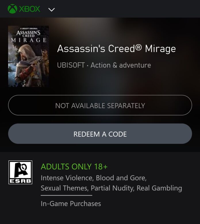 What Is The Password For Xenon Adults Only Assassin's Creed: Mirage Rated 'Adult Only' By ESRB For Featuring Real