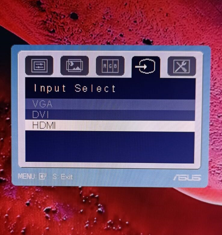 Dialog box to select monitor source