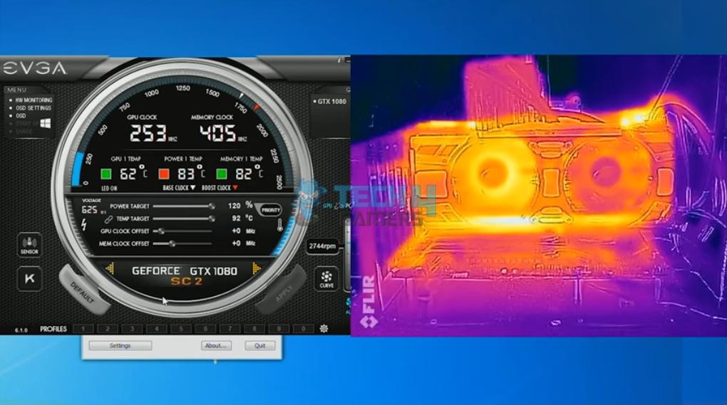 A Screenshot Showing Overheated GPU