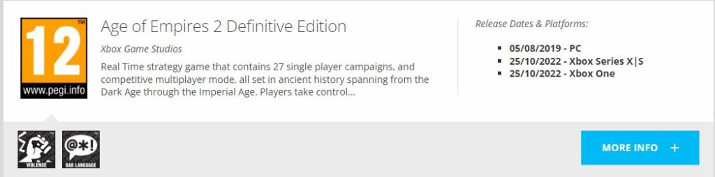 Age of Empires 2 Definitive Edition Xbox 