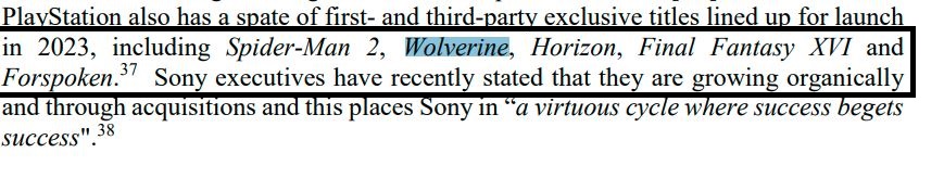 Microsoft Sony CMA Wolverine