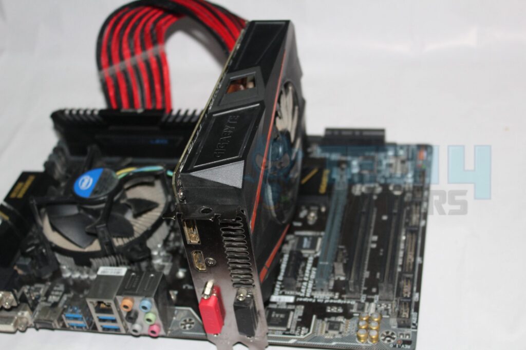 A GPU Connected To A Motherboard