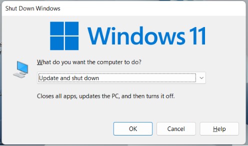 how to shut down pc with keyboard