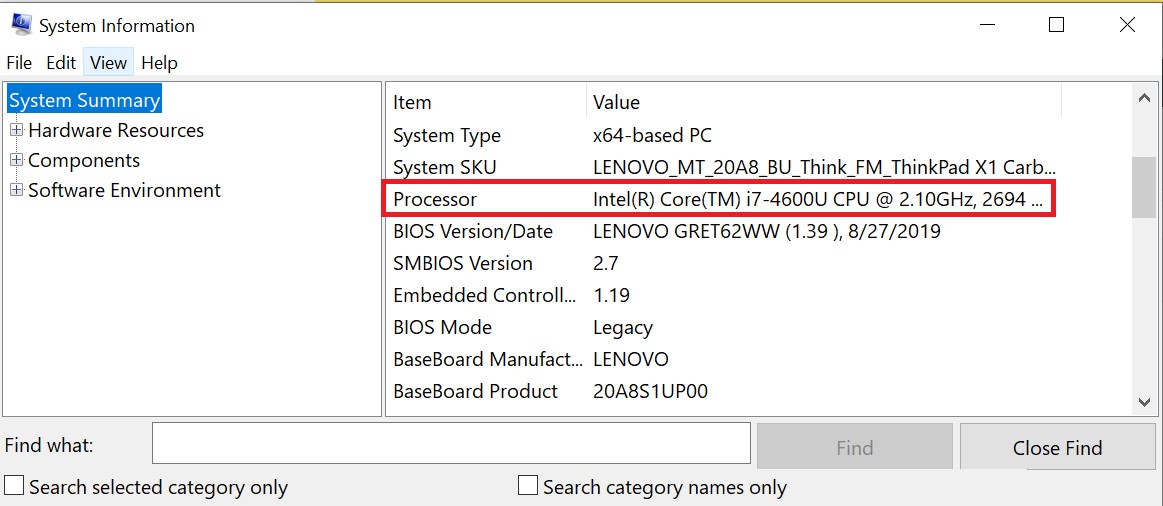 how to check pc spec through system information
