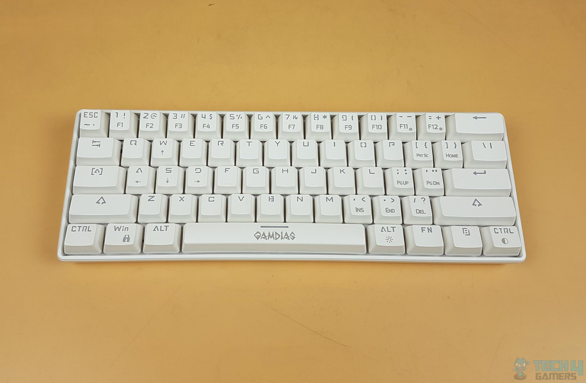 GAMDIAS HERMES E4 Wired Mechanical Keyboard painted White.