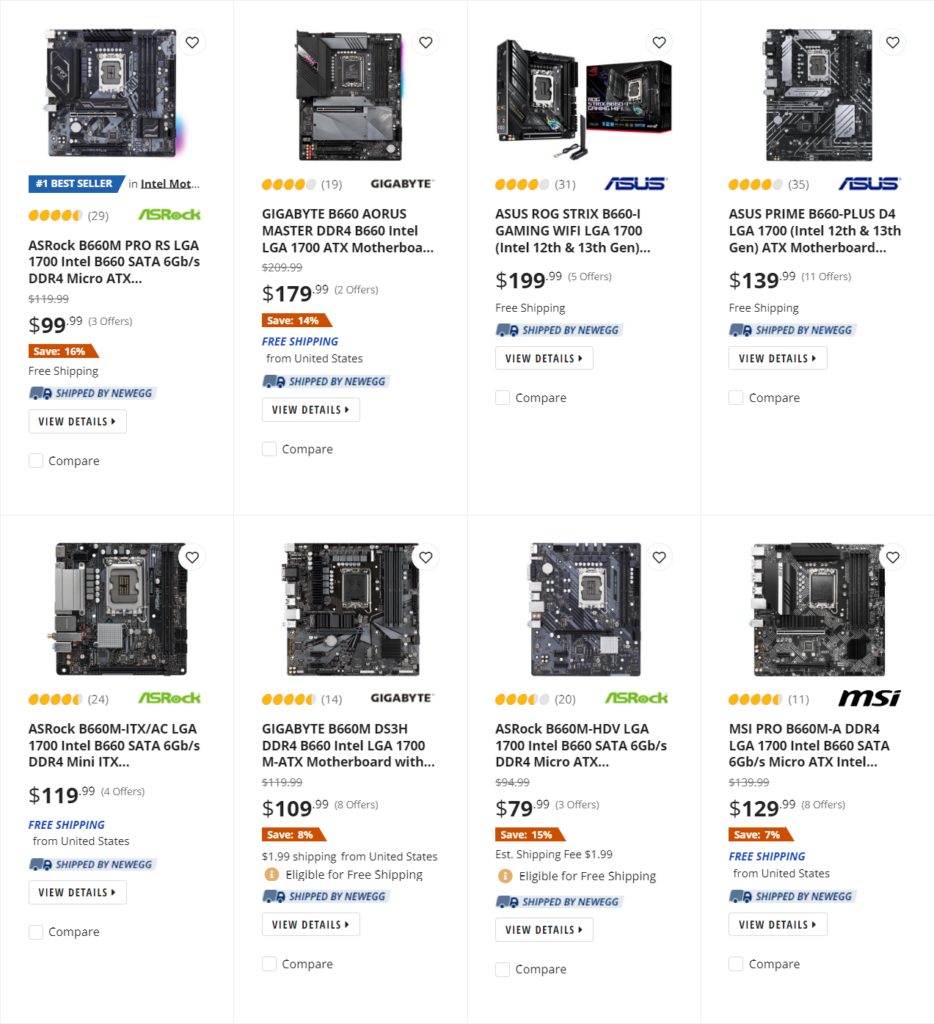 Intel B660 Motherboards