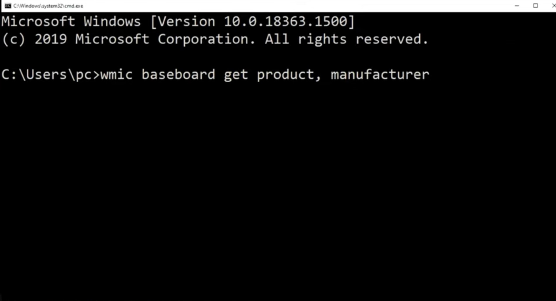 how to check pc specs with command prompt
