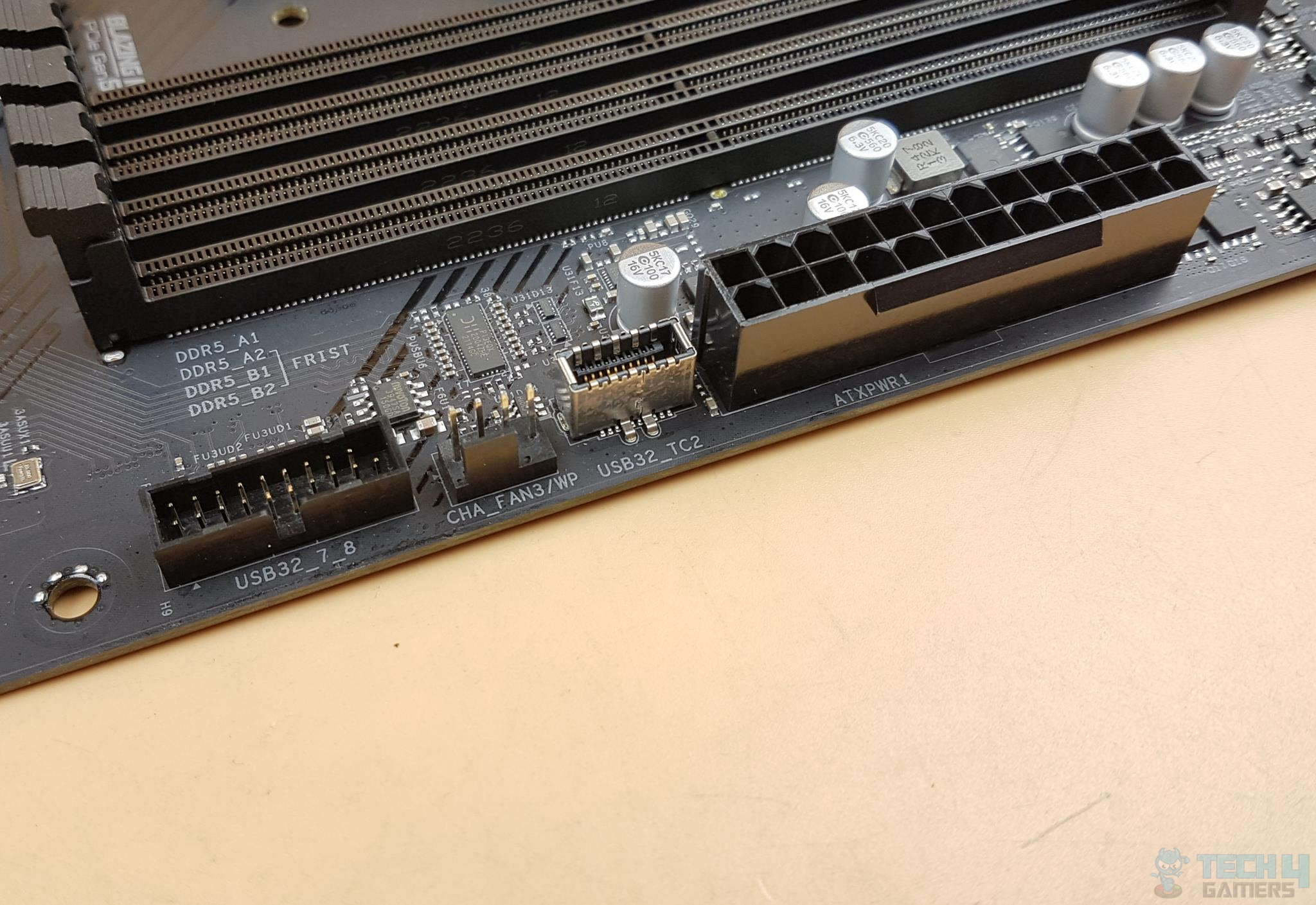 ASRock Z790 PG Riptide — The 24-Pin ATX Connector along with others
