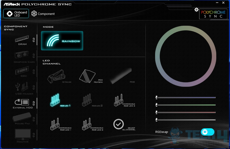 ASRock Z790 PG Riptide — POLYCHROME SYNC settings