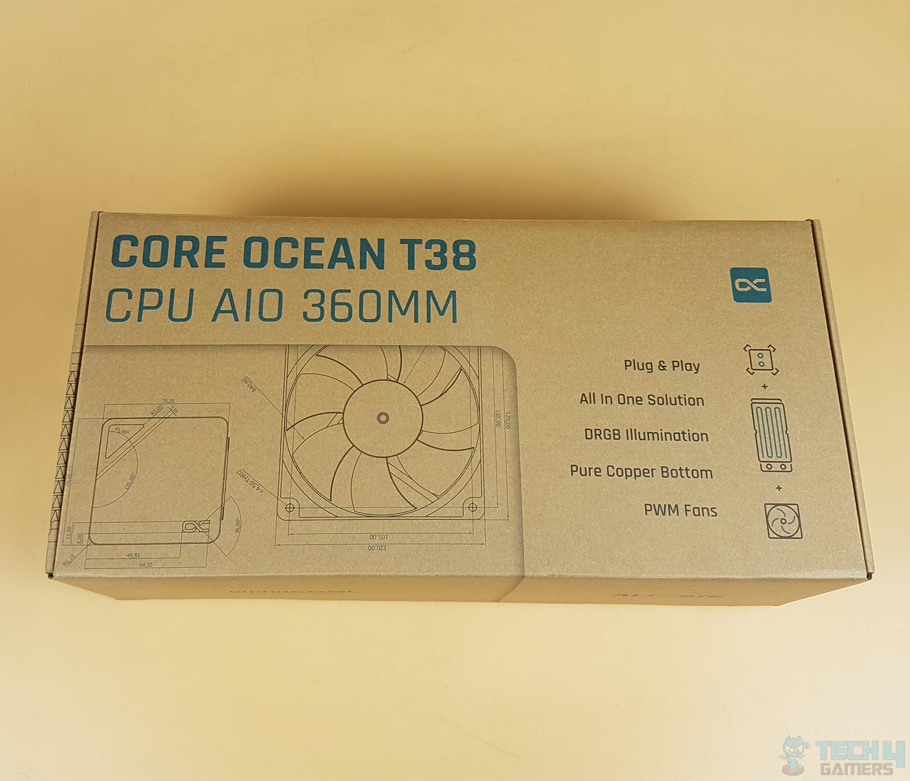ALPHACOOL CORE OCEAN T38 AIO 360mm — The packaging