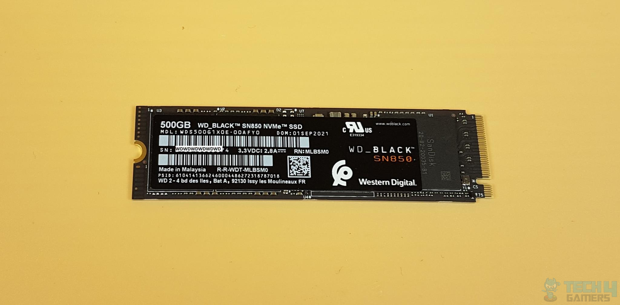 WD Black SN850 500GB NVMe — The SSD itself