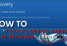 Your PC Device Needs To Be Repaired