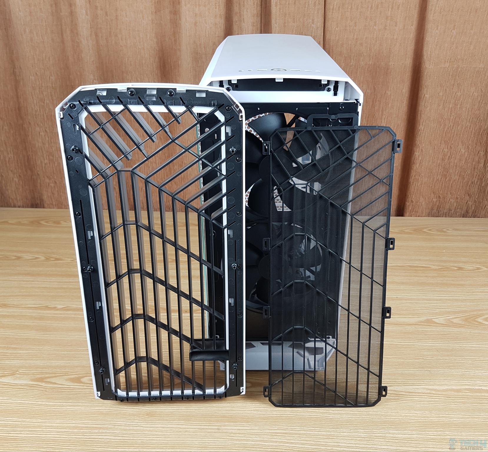 Fractal Design Torrent White TG Clear Tint PC Case — Front panel and dust filter 