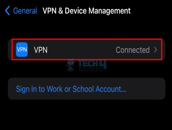 Click the VPN Icon