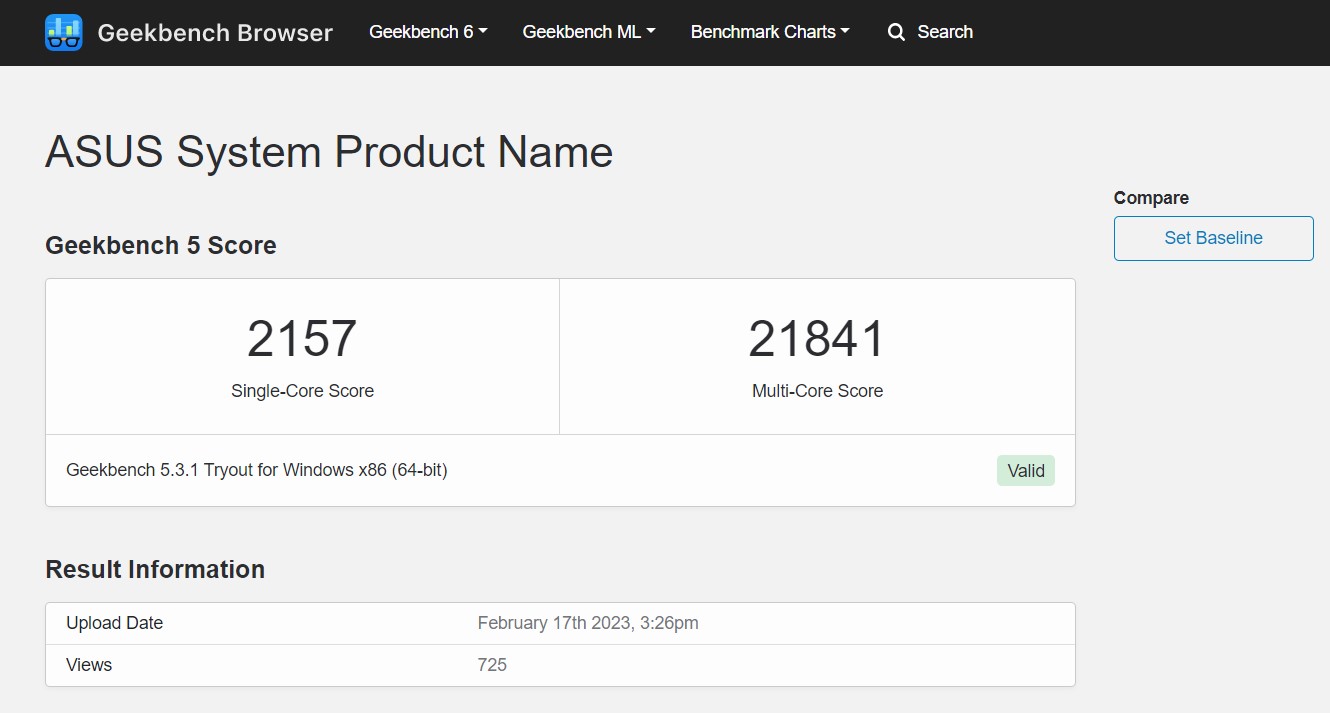 AMD Ryzen 9 7950X3D Geekbench 5 Score