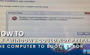 Windows Could Not Prepare The Computer To Boot