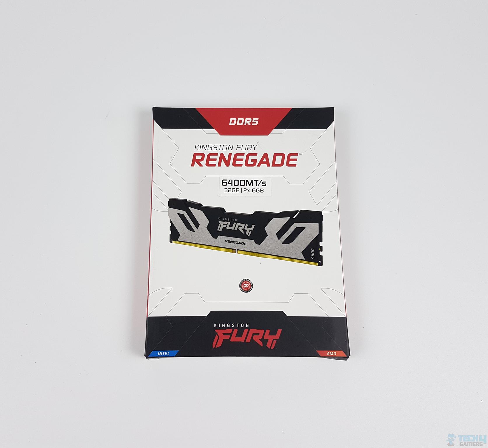 Kingston Fury Renegade 6400MT/s CL32 32GB DDR5 Kit — Packaging