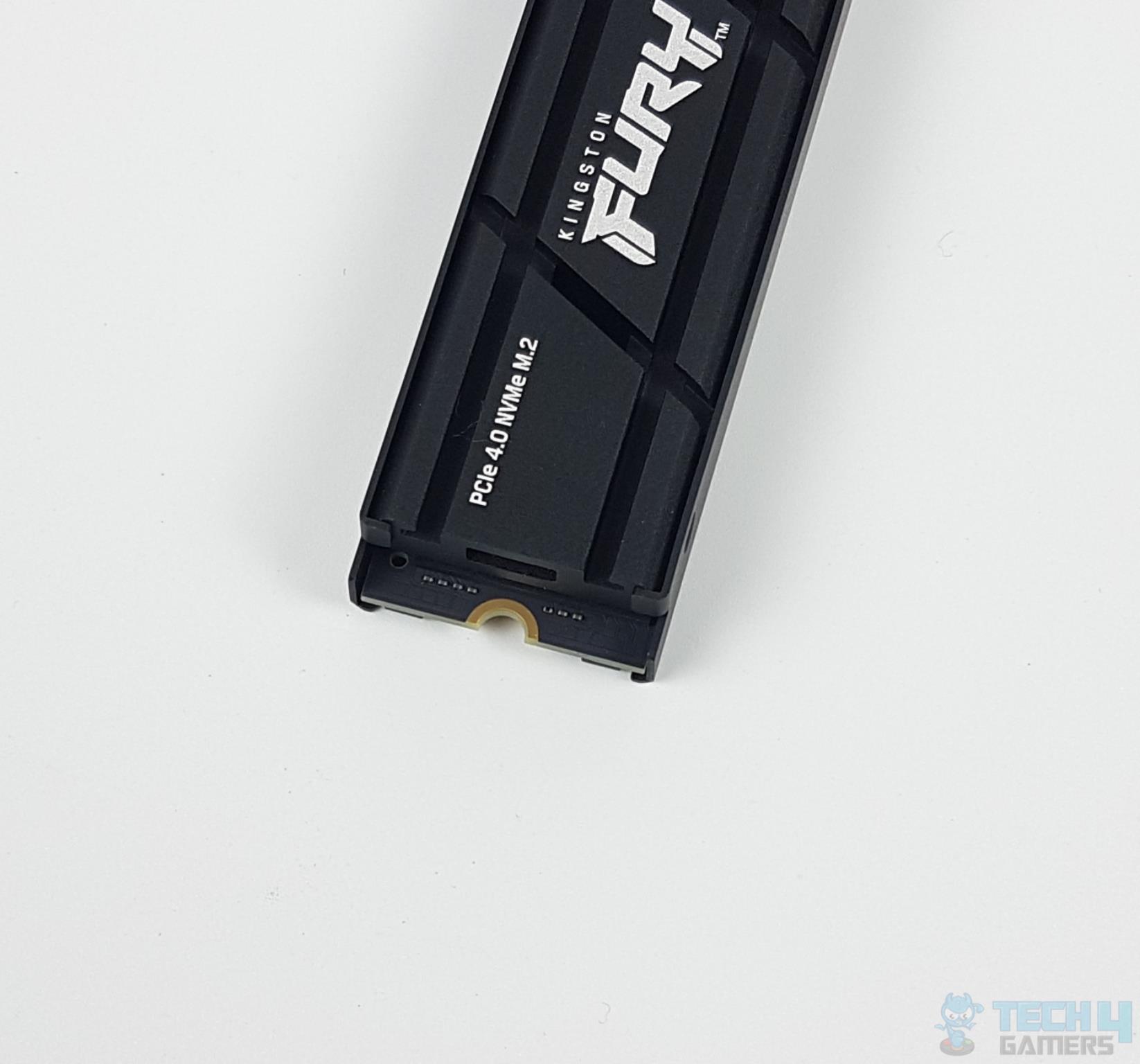 Kingston Fury Renegade 2TB NVMe SSD — The cutout side of the SSD