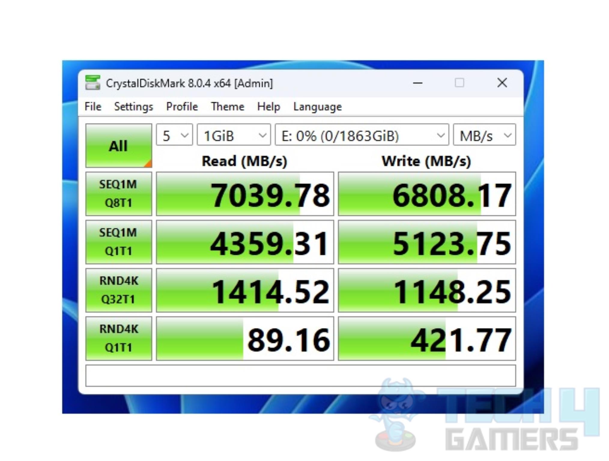 Kingston Fury Renegade 2TB NVMe SSD — Crystal Disk Mark Sequential Rated Speeds