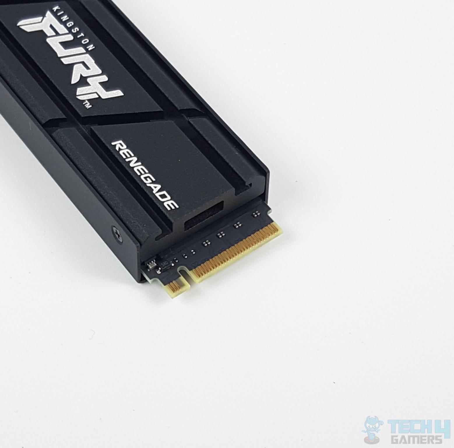 Kingston Fury Renegade 2TB NVMe SSD — The M.2 connector side of the SSD