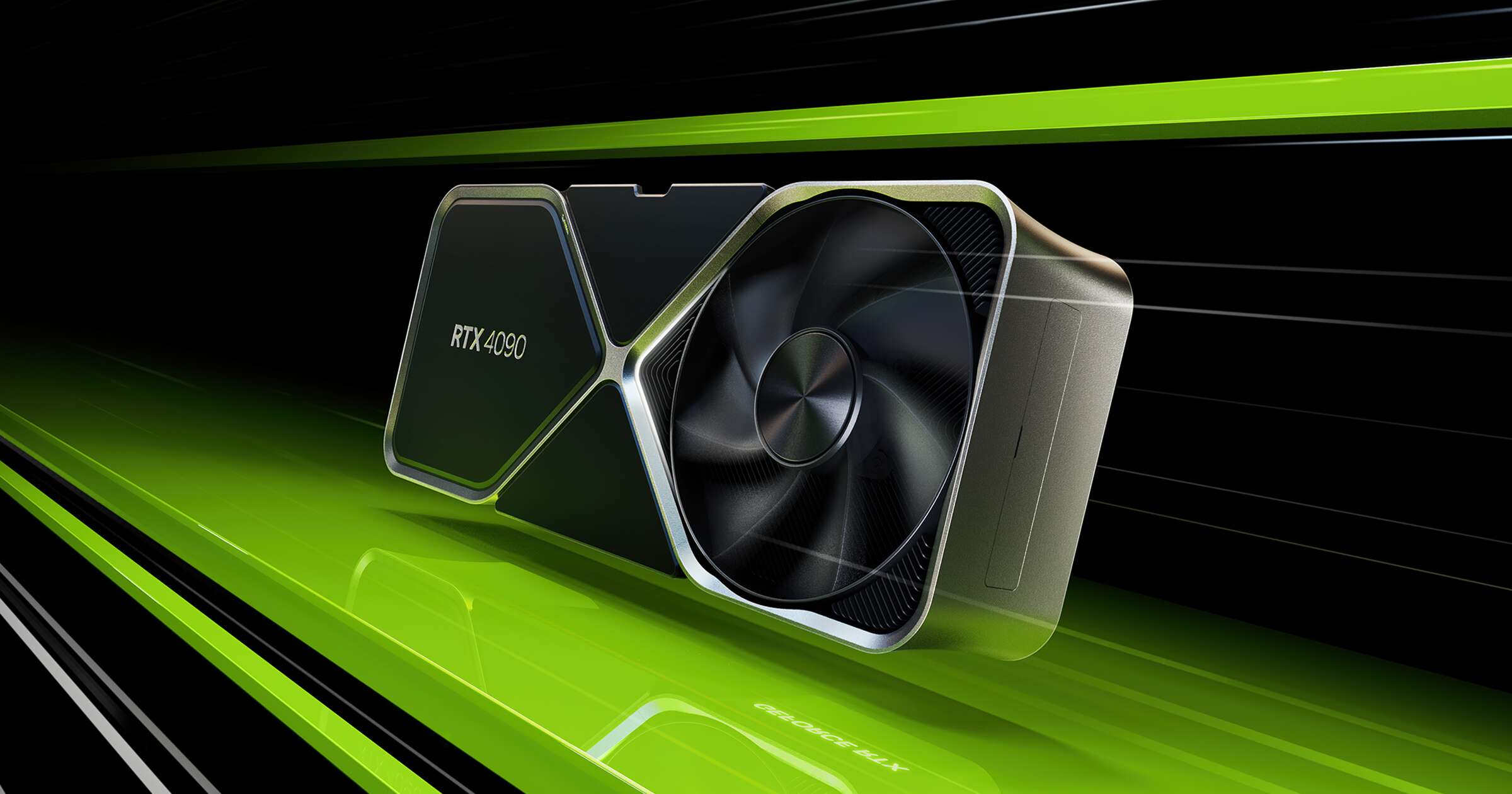 NVIDIA RTX 4090 Graphics Card Green Surrounding