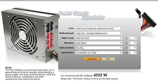 Online Power Supply Calculator