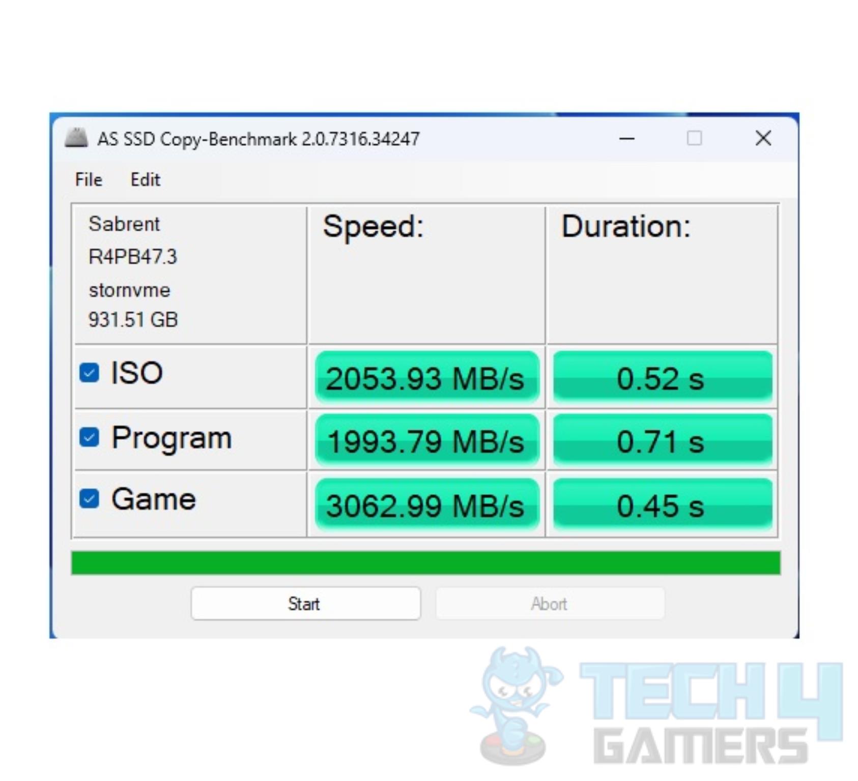 Sabrent Rocket 4 Plus 1TB NVMe — AS SSD Copy Benchmark