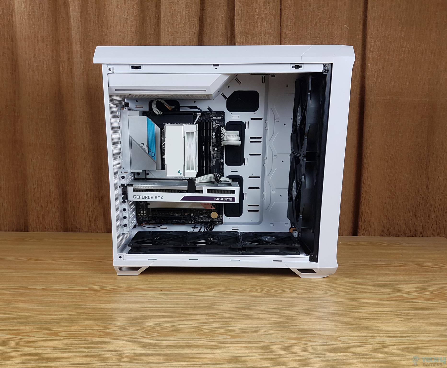 Fractal Design Torrent White TG Clear Tint PC Case — Another look at the assembled build