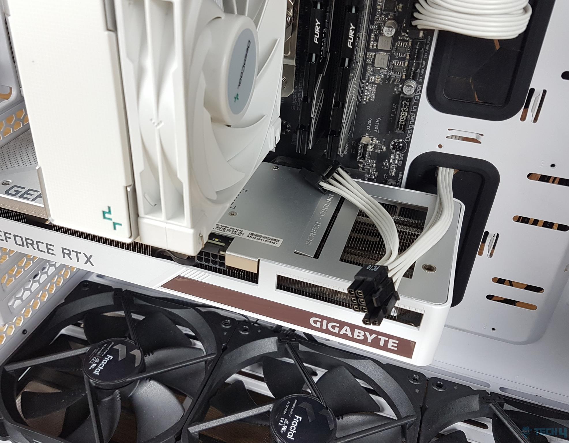 Fractal Design Torrent White TG Clear Tint PC Case — The routing of PEG or GPU cables