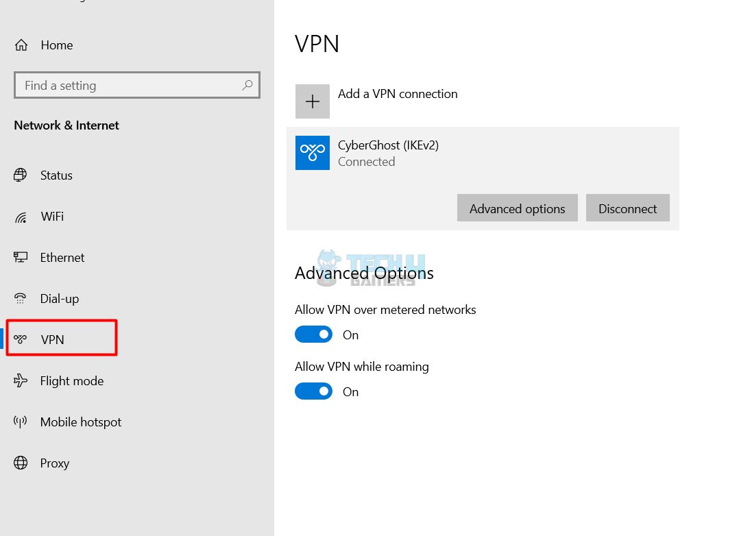 Network internet settings