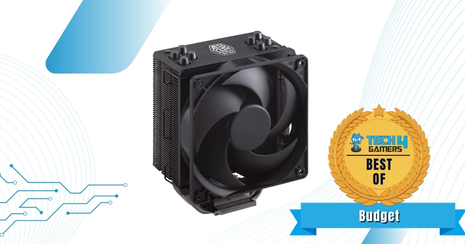 Best Budget CPU Cooler For Ryzen 5 7600X - Cooler Master Hyper 212 Black Edition.