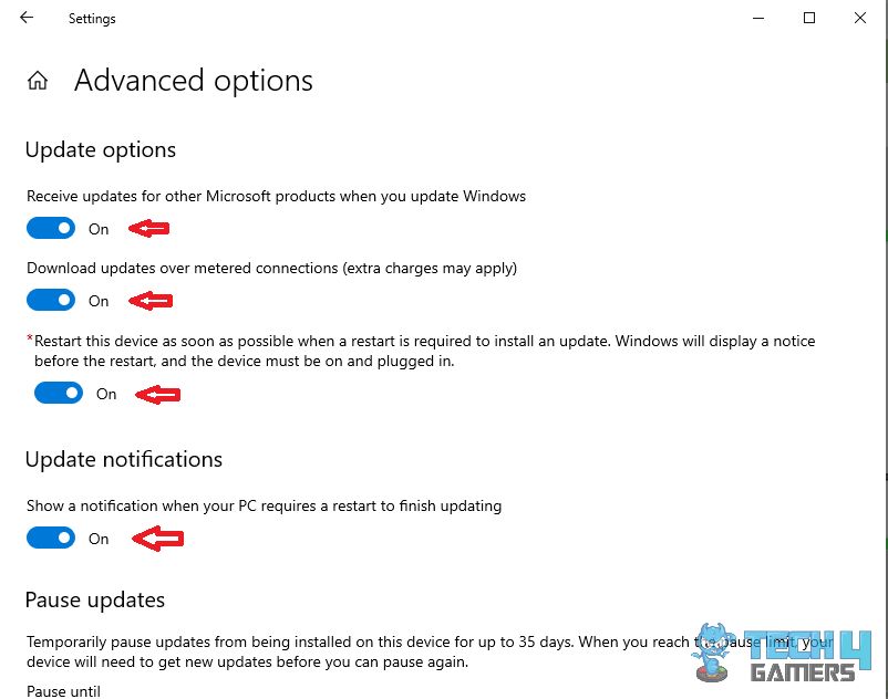 Update Preferences