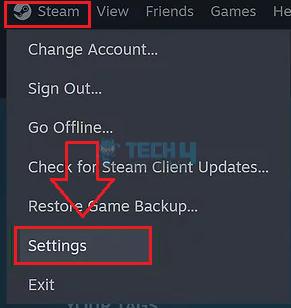 Go To Steam Settings