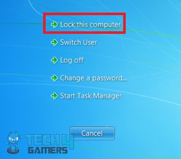 Lock this computer