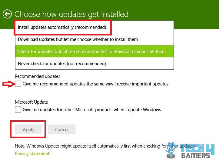 Choose how updates get installed