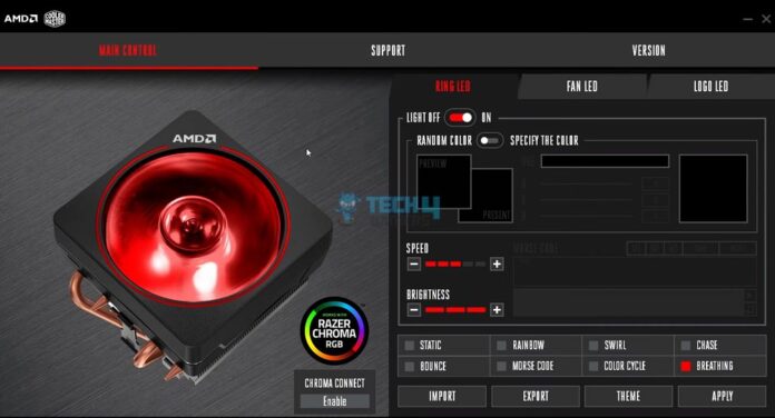 How To Change RGB On AMD Wraith Prism Cooler? - Tech4Gamers