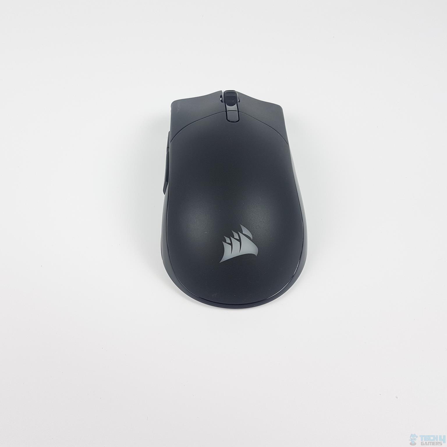 CORSAIR Sabre RGB Pro Wireless Gaming Mouse — The backside of the mouse