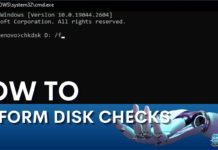 HOW TO perform disk check