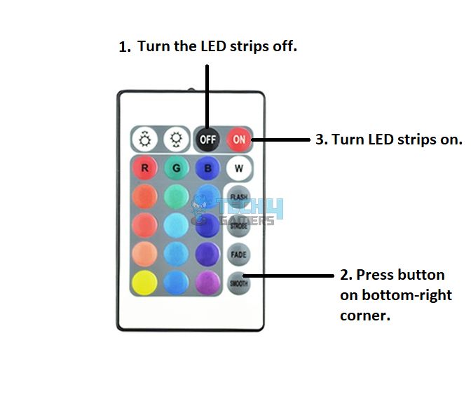 Steps to reset RGB LED remote