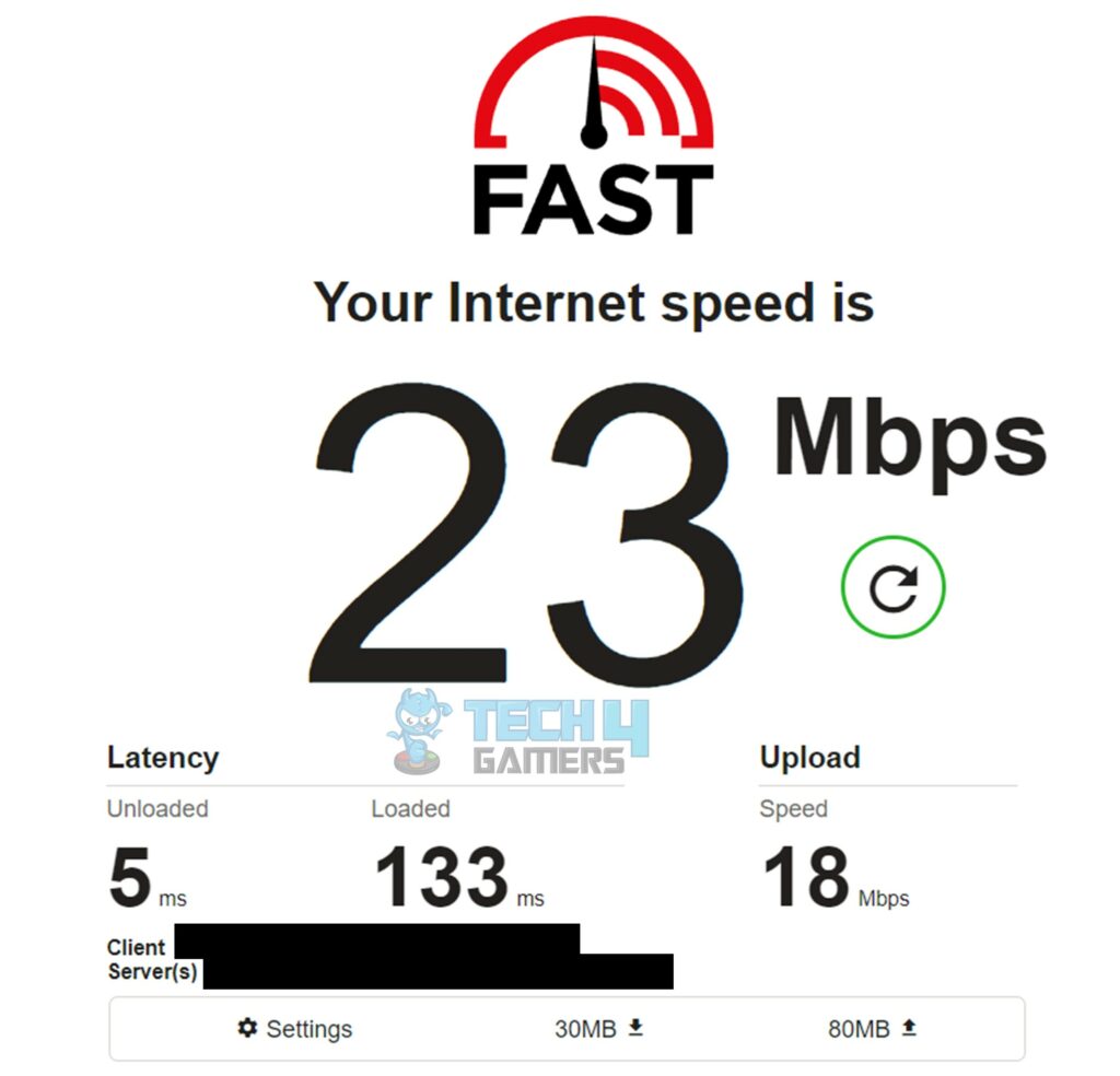 Checking internet speed