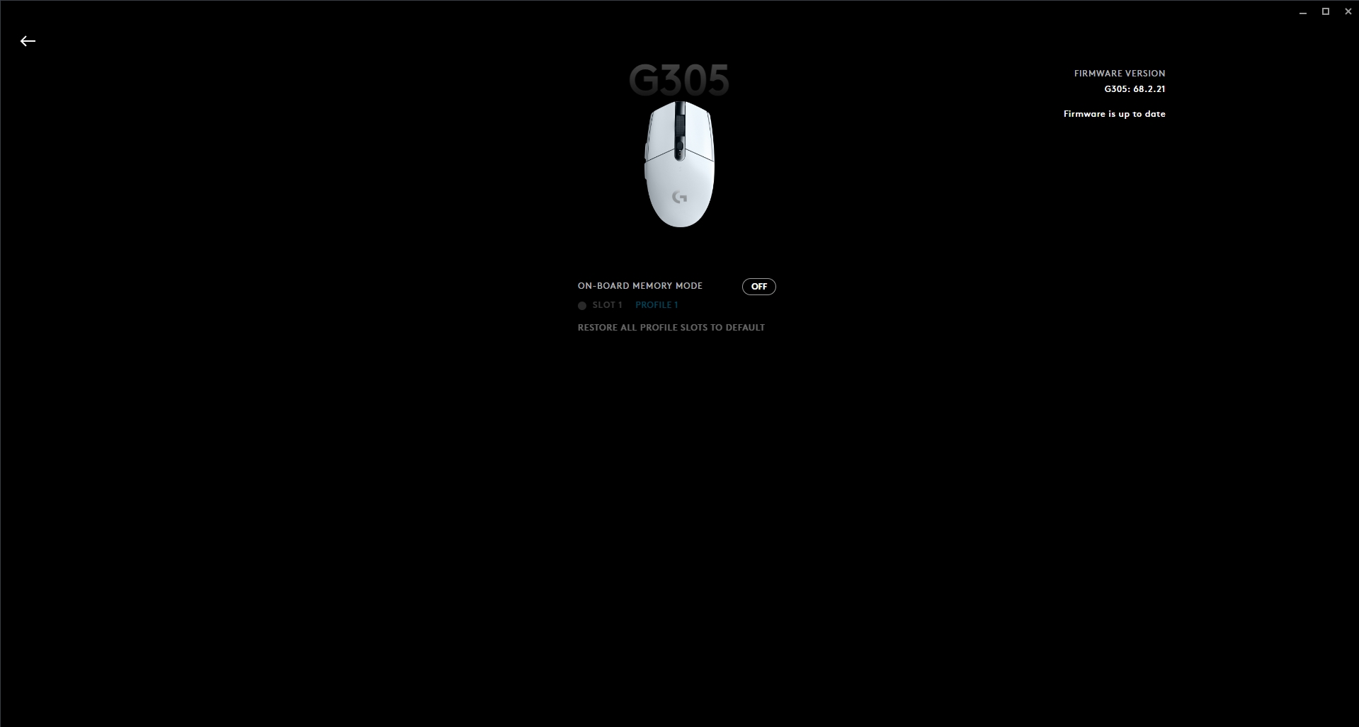 Logitech G305 On-Board Memory Mode